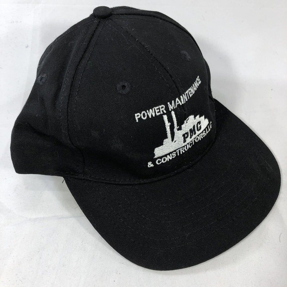 POWER MAINTENANCE CONSTRUCTORS PMC HAT CAP USA MADE BLACK ADJUSTABLE ONE SIZE - Picture 3 of 13